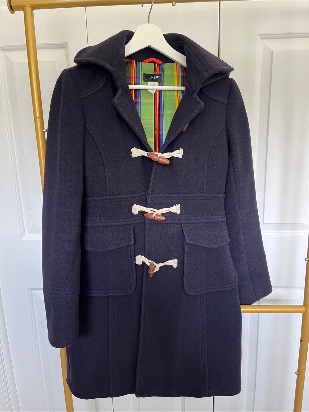 J Crew wool blend duffle coat
